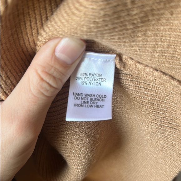 Lulus “Lets Cuddle Tan Cowel Neck Sweater” - Picture 8 of 8